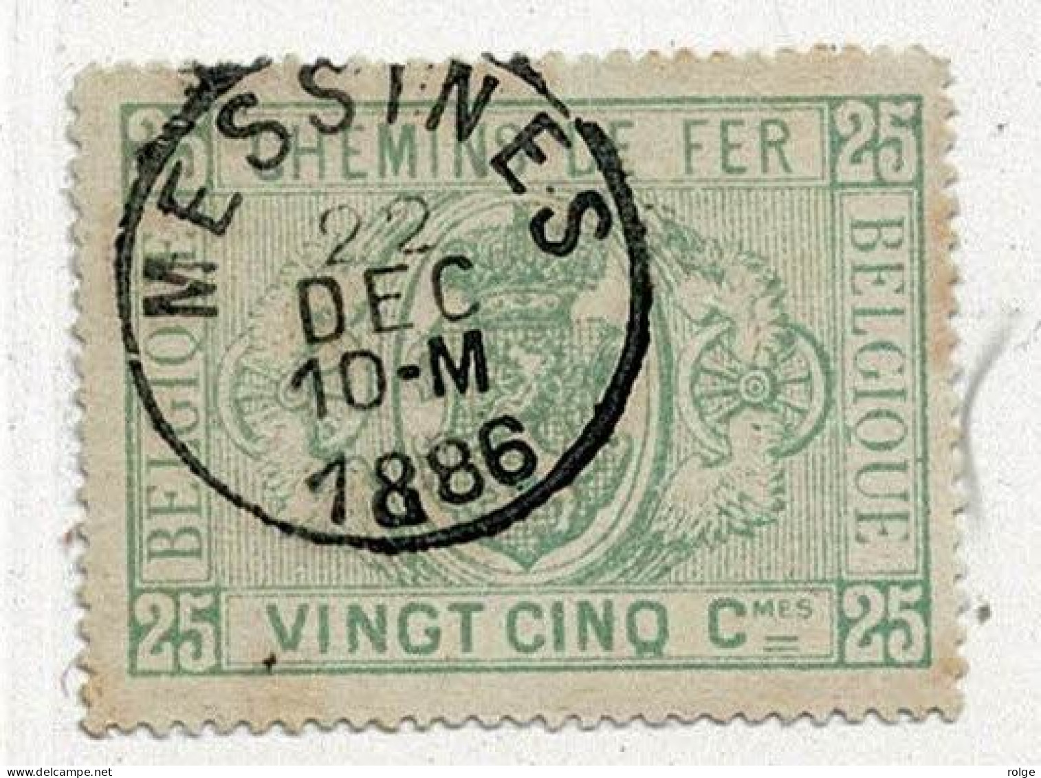 D172  MESSINES    POSTSTEMPEL  OP SPOORWEGZEGEL N° 3 - Afgestempeld