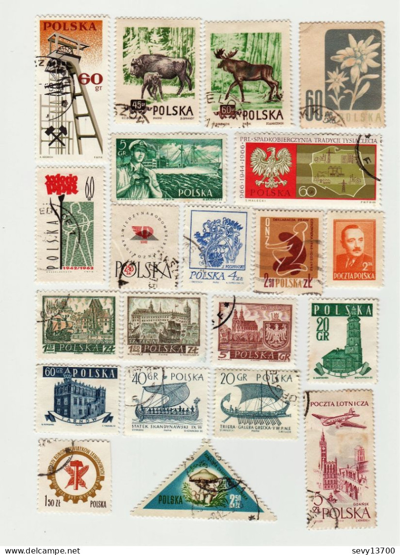 Pologne Lot De 54 Timbres - Sammlungen