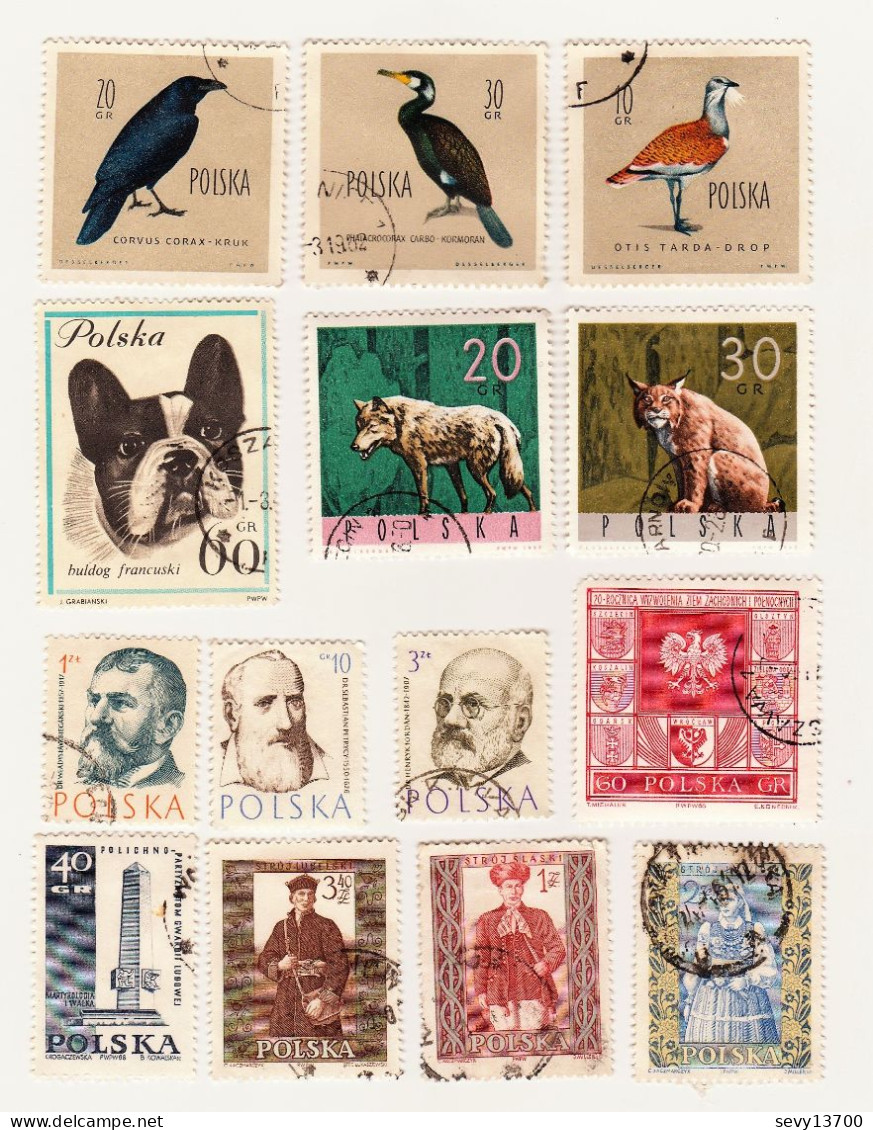 Pologne Lot De 54 Timbres - Collections