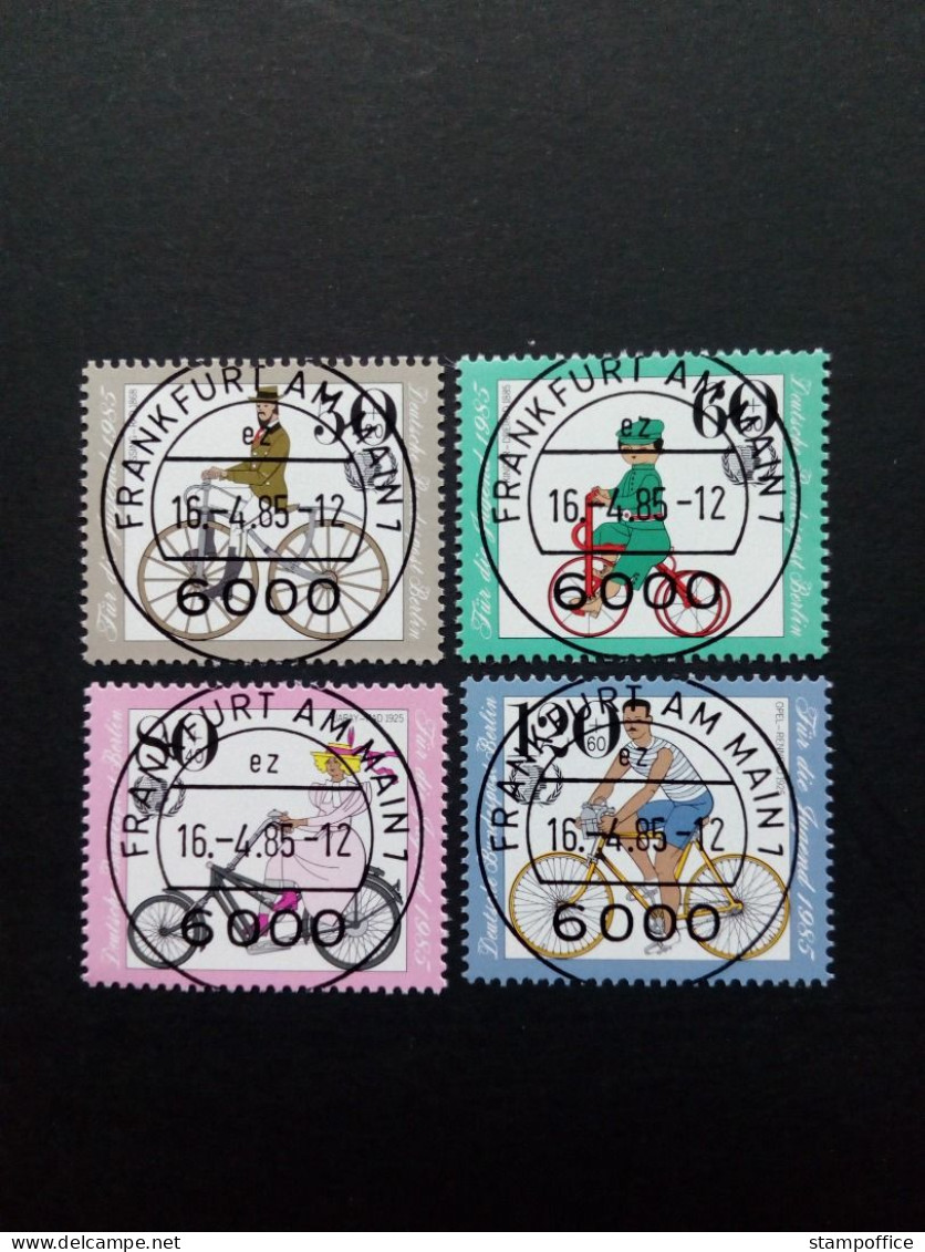 BERLIN MI-NR. 735-738 GESTEMPELT(USED) JUGEND 1985 FAHRRÄDER - Used Stamps