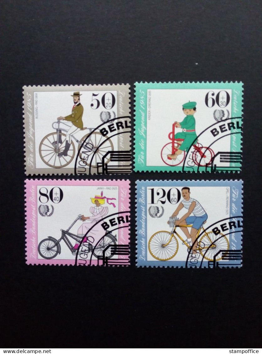 BERLIN MI-NR. 735-738 GESTEMPELT(USED) JUGEND 1985 FAHRRÄDER - Used Stamps