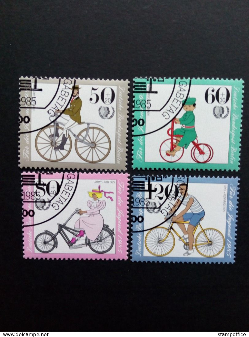 BERLIN MI-NR. 735-738 GESTEMPELT(USED) JUGEND 1985 FAHRRÄDER - Used Stamps