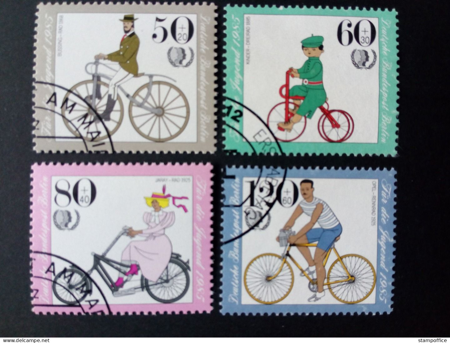 BERLIN MI-NR. 735-738 GESTEMPELT(USED) JUGEND 1985 FAHRRÄDER - Oblitérés