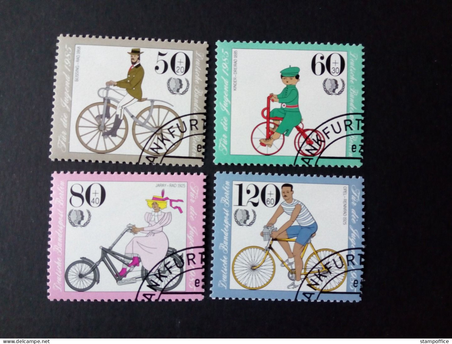 BERLIN MI-NR. 735-738 GESTEMPELT(USED) JUGEND 1985 FAHRRÄDER - Used Stamps