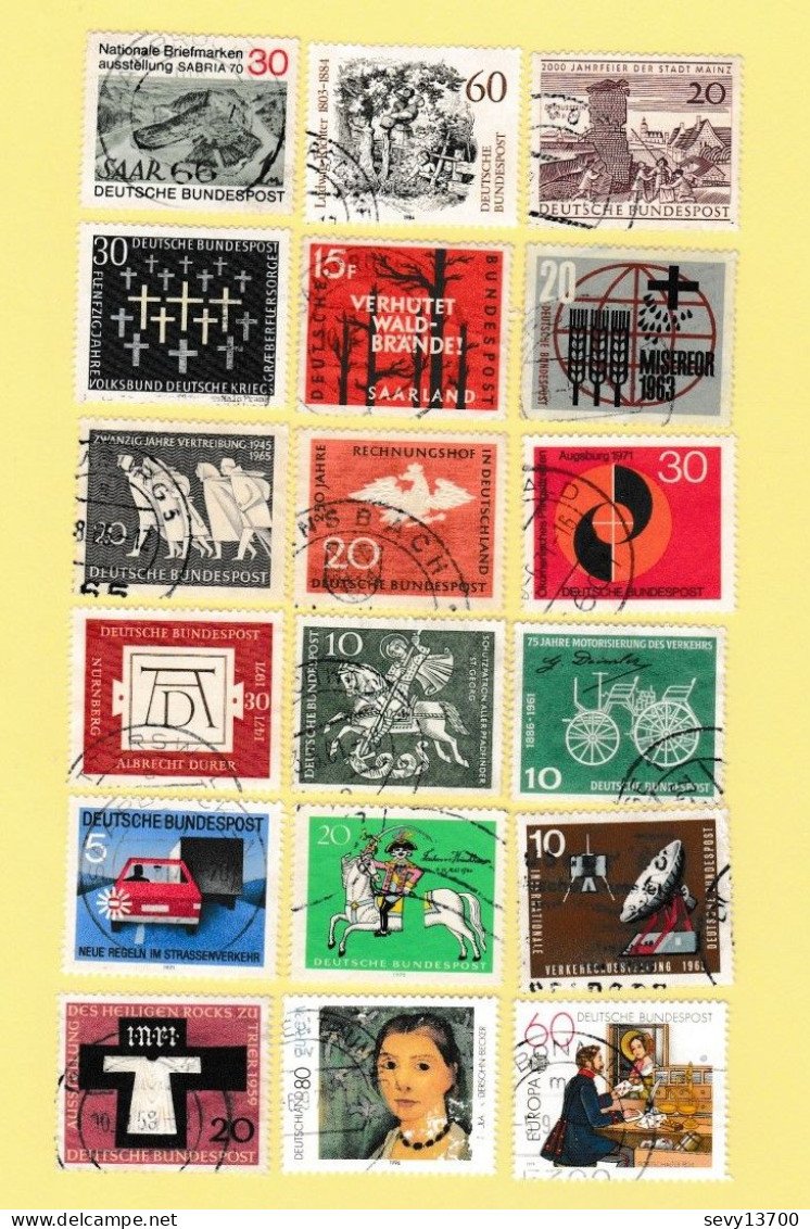 Allemagne - Deutsche Bundespost - RFA - Lot De 50 Timbres - Otros & Sin Clasificación