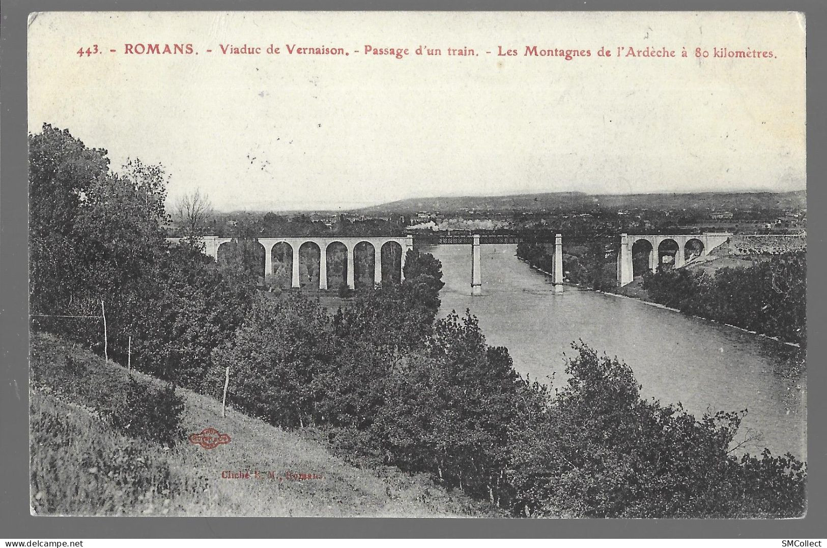 Romans. Viaduc De Vernaison, Passage D'un Train (13663) - Romans Sur Isere