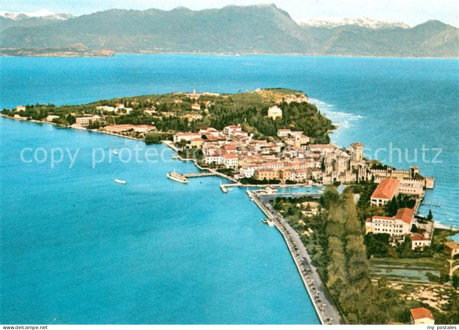 73705907 Sirmione Lago Di Garda Veduta Aerea Sirmione Lago Di Garda - Autres & Non Classés