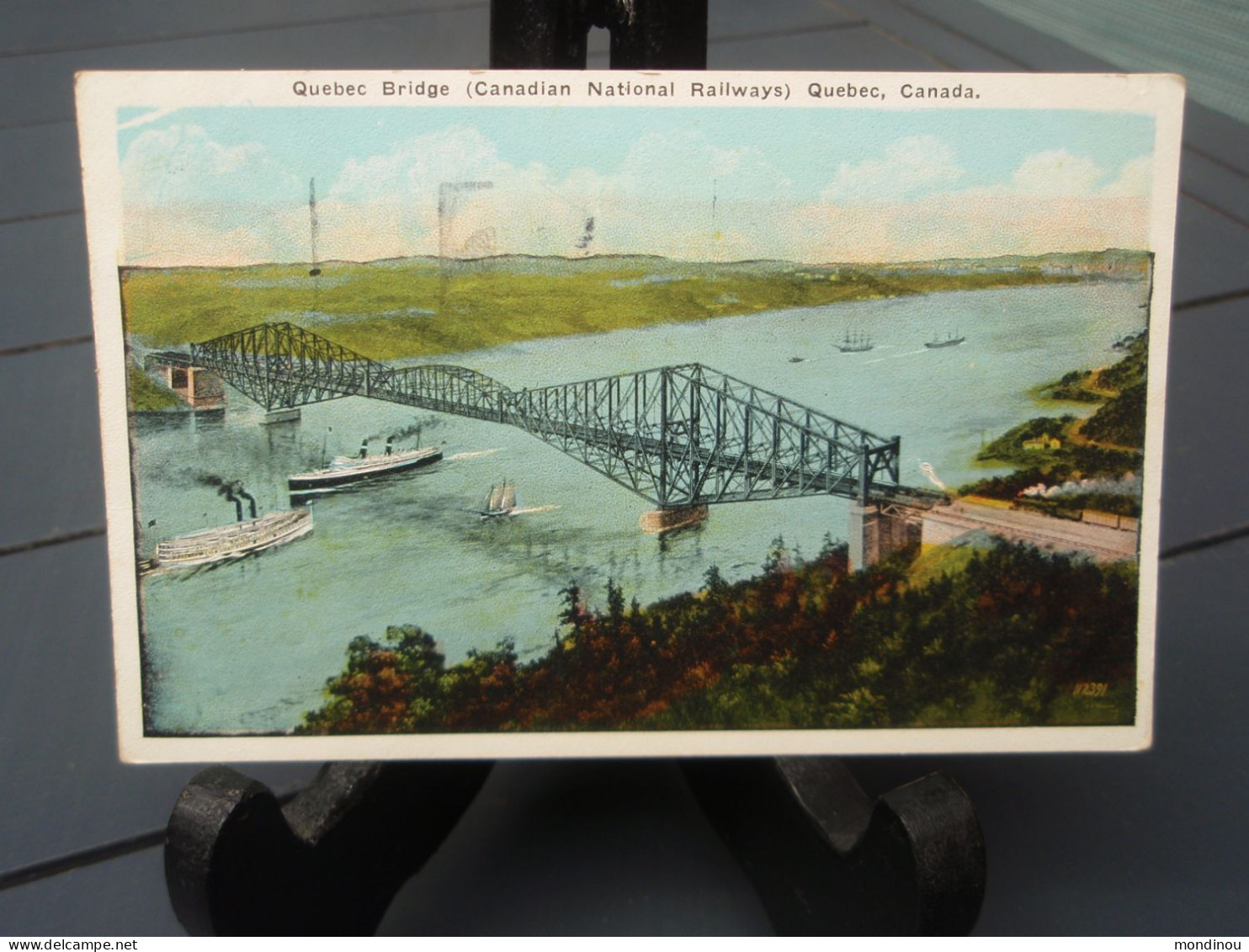 Cpa Couleur Quebec Bridge (Canadian National Railways) - 1926 - Andere & Zonder Classificatie