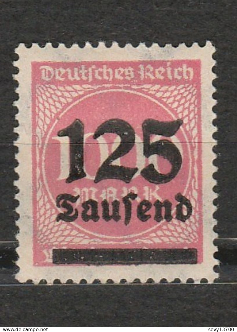 Allemagne - Deutsches Reich - Chiffre - Inflation - 125 Tausend - 1 Neuf Trace De Charnière - Année 1923  Mi 291 - Ungebraucht