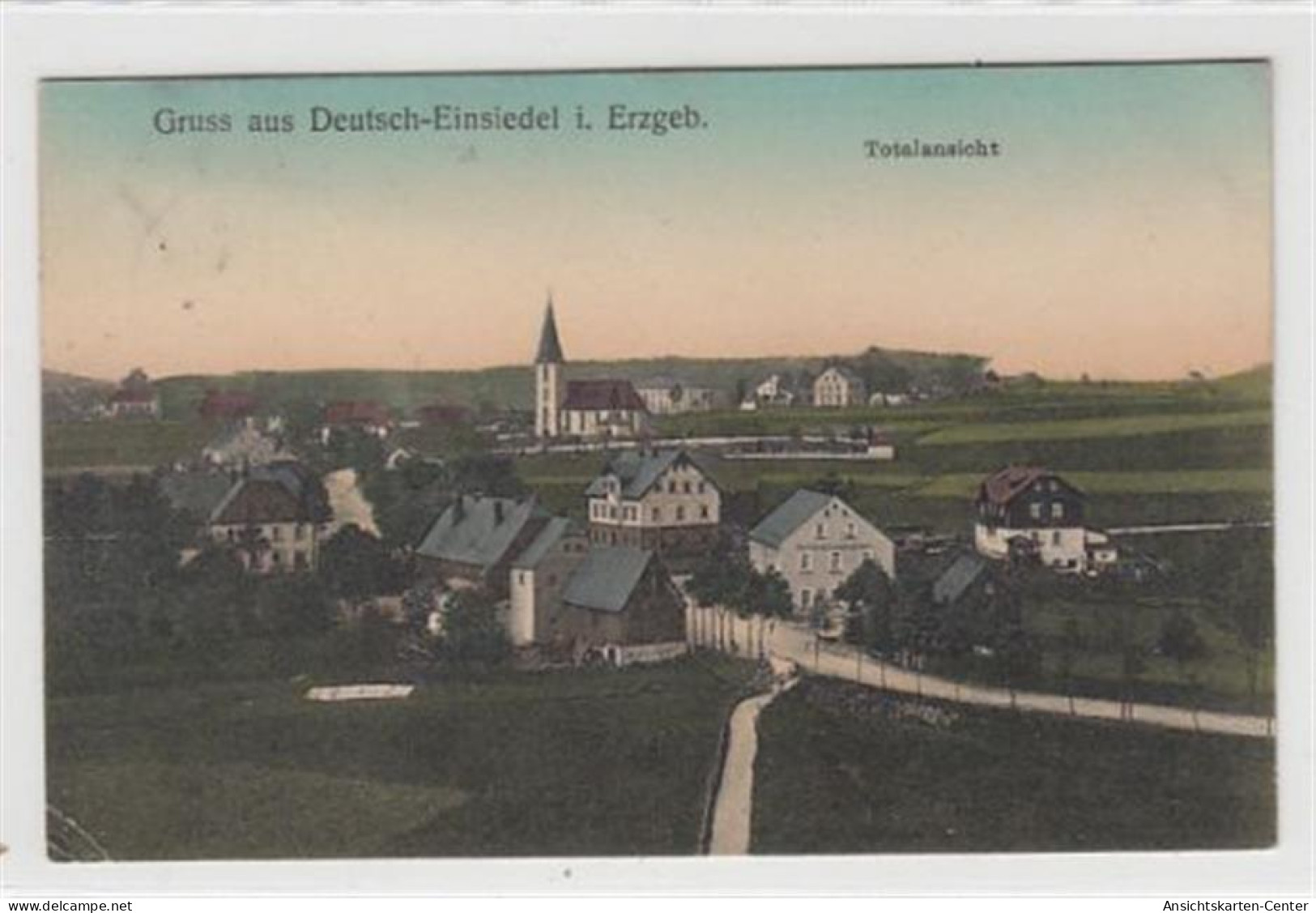 39084706 - Deutsch-Einsiedel Im Erzgebirge. Gelaufen, Ca. 1910. Leicht Fleckig, Kleiner Knick Unten Links, Sonst Gut Er - Deutschneudorf