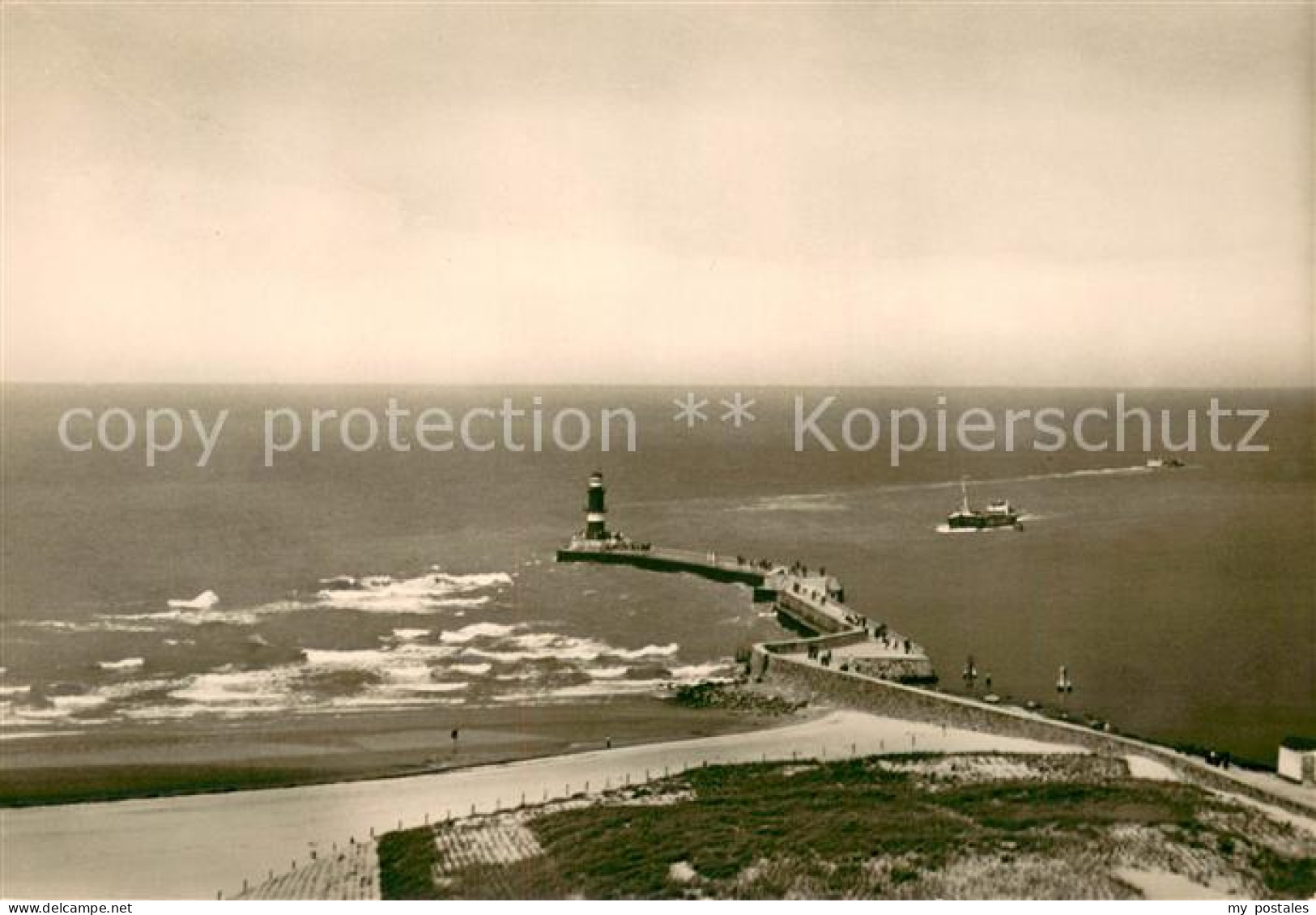 73705844 Warnemuende Ostseebad Blick Auf Die Mole Warnemuende Ostseebad - Rostock