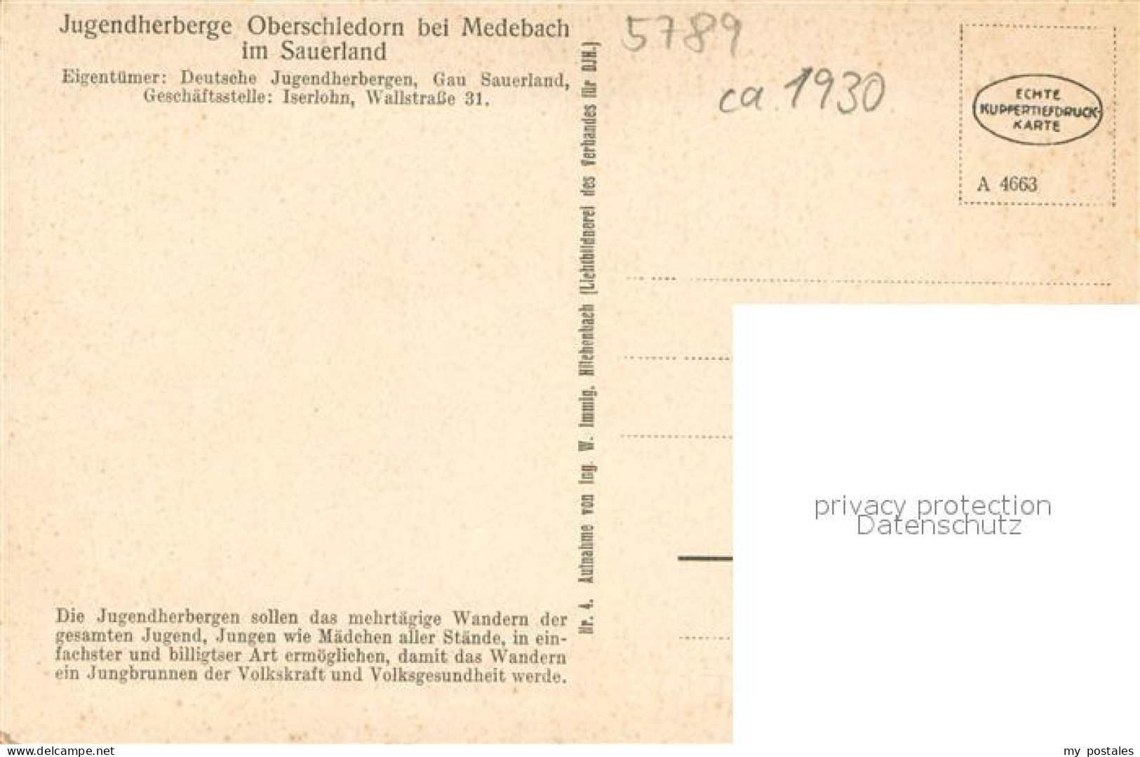 73705811 Oberschledorn Jugendherberge Oberschledorn - Andere & Zonder Classificatie