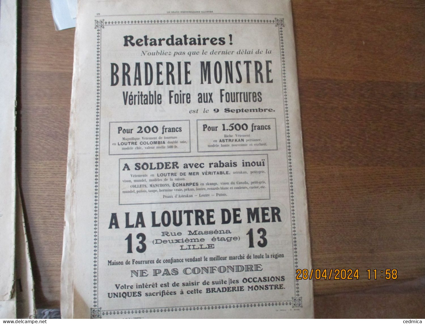LE GRAND HEBDOMADAIRE ILLUSTRE DU NORD 7 SEPTEMBRE 1924 LA FOIRE DE LILLE,SPORTS LA COUPE GEORGES BOILLOT,LES TOMBES DE - Picardie - Nord-Pas-de-Calais