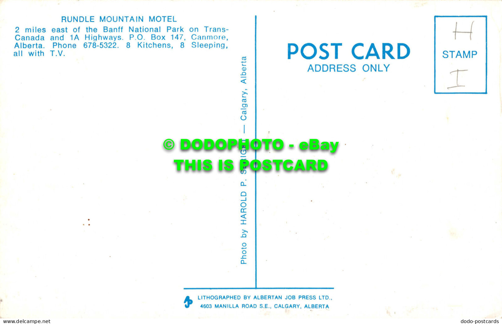 R551923 Rundle Mountain Motel. Albertan Job Press. Harold P. Seright - Mundo