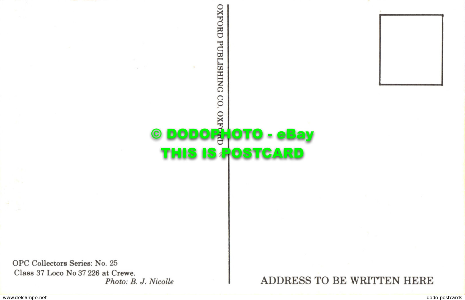 R551945 OPC Collectors Series No. 25. Class 37 Loco No. 37226 At Creve. B. J. Ni - Welt