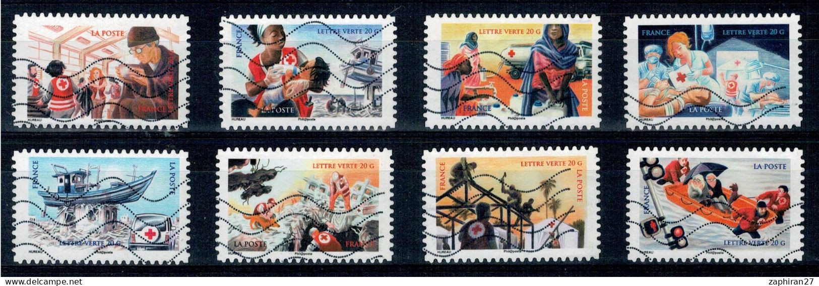 2015 N 1132 A 1139 SERIE CROIX ROUGE EN ACTION OBLITEREE COMPLETE - Used Stamps