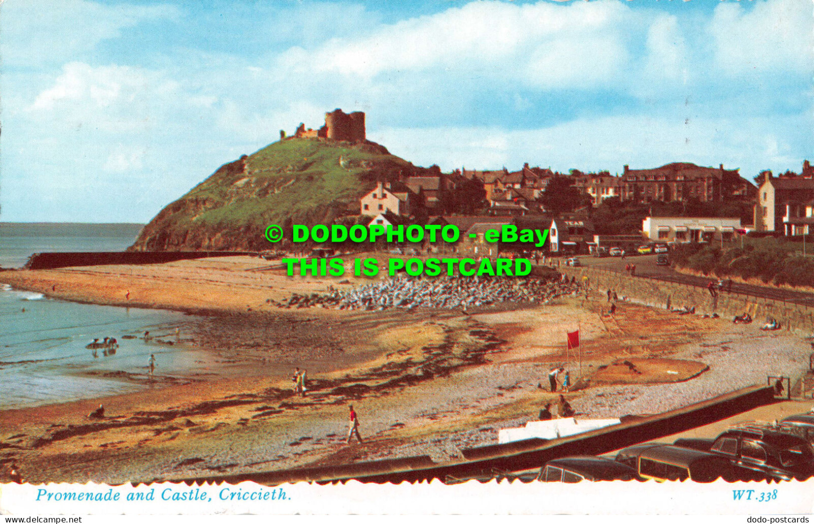 R551973 Promenade And Castle. Criccieth. WT. 338. Valentines. 1967 - Welt