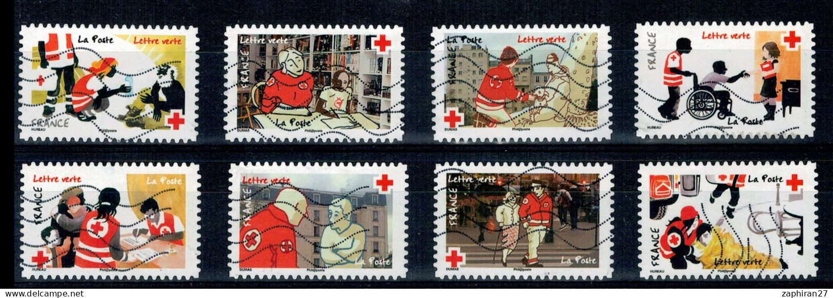 2016 N 1270 A 1277 SERIE CROIX ROUGE EN ACTION OBLITEREE COMPLETE - Used Stamps