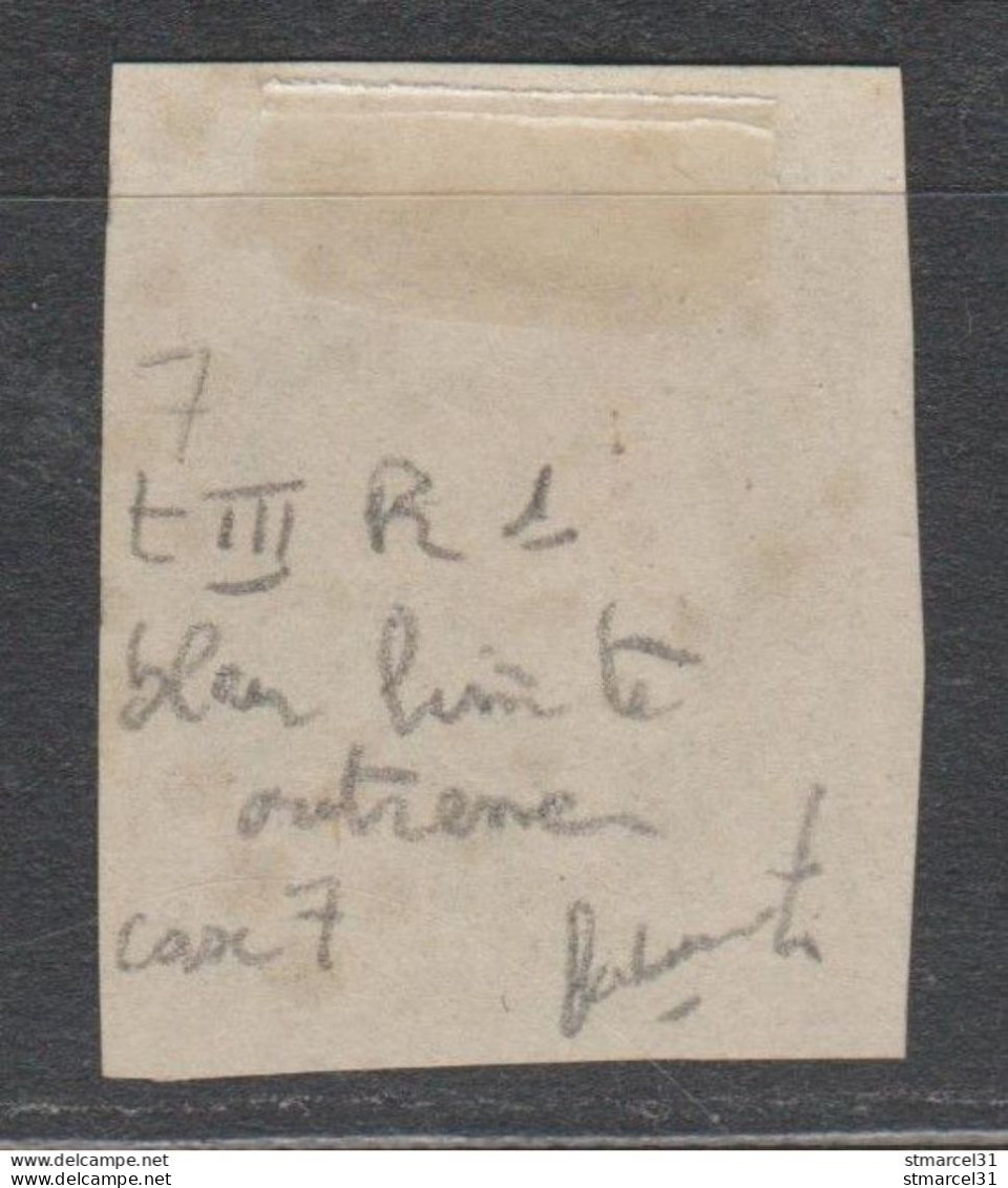 A AVOIR En NUANCE "LIMITE BLEU OUTREMER" N°46A CASE 7 TBE - 1870 Ausgabe Bordeaux