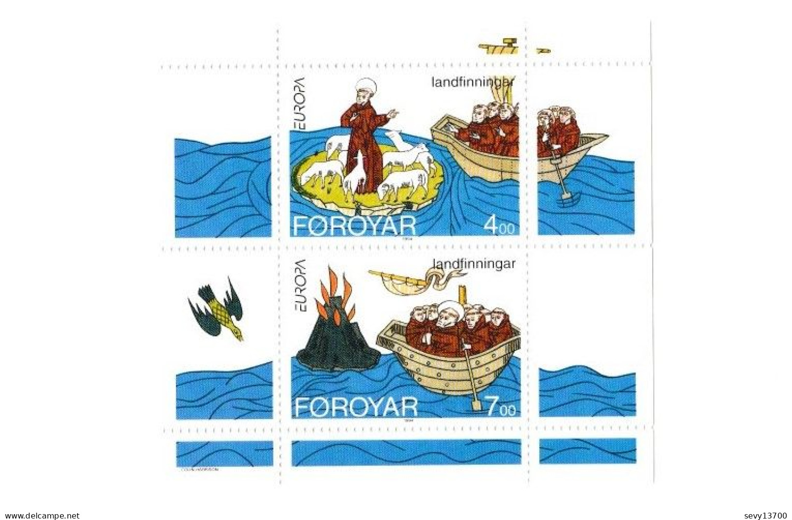 Iles Feroe - Foroyar - Bloc 2 Timbres Neufs Année 1994 - Découvertes Et Inventions - Europa - Mi FO BL 7 - Féroé (Iles)