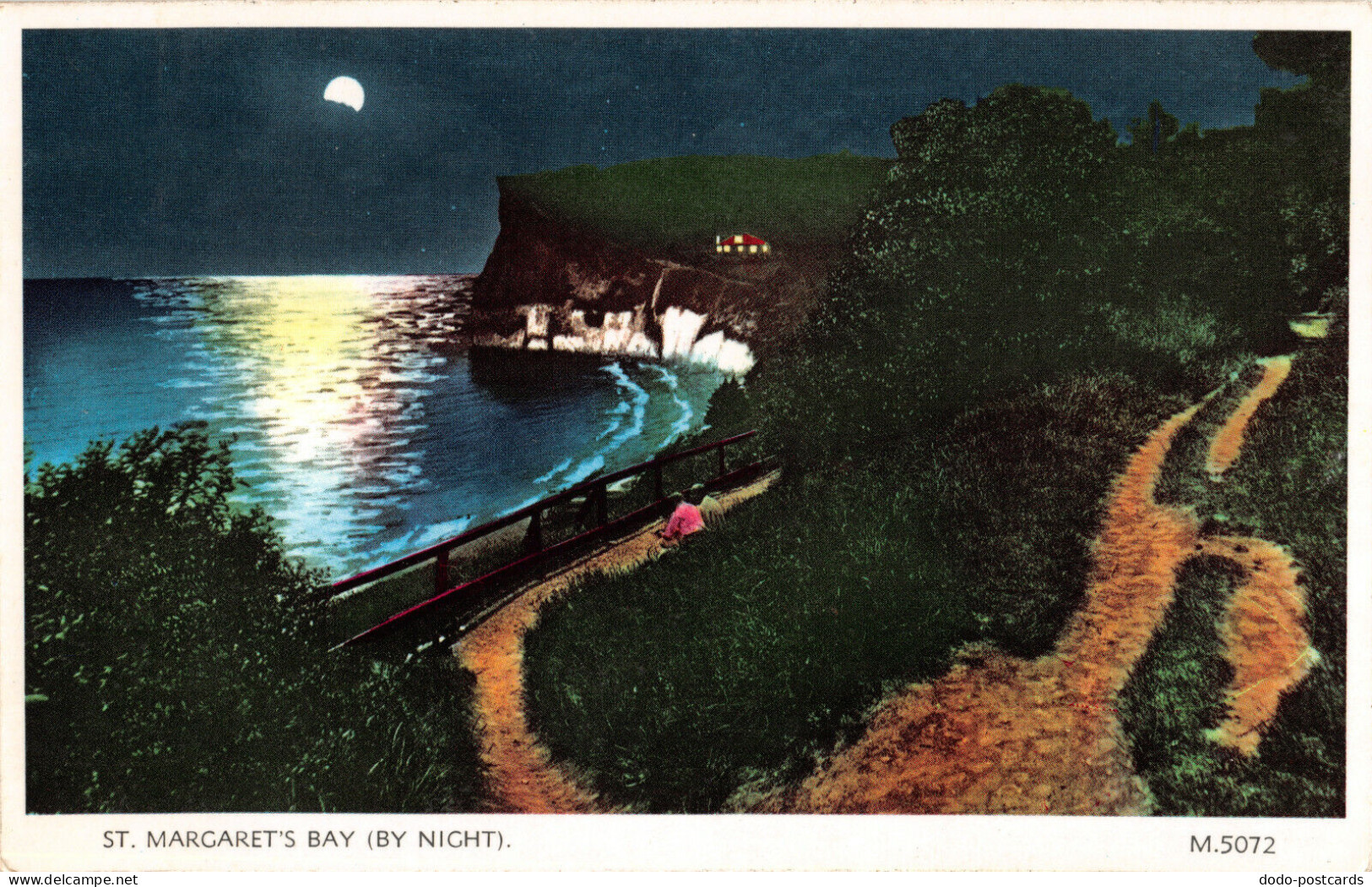 R304191 St. Margarets Bay. By Night. M.5072. Valentines. Valcolour 1230V Style - Monde