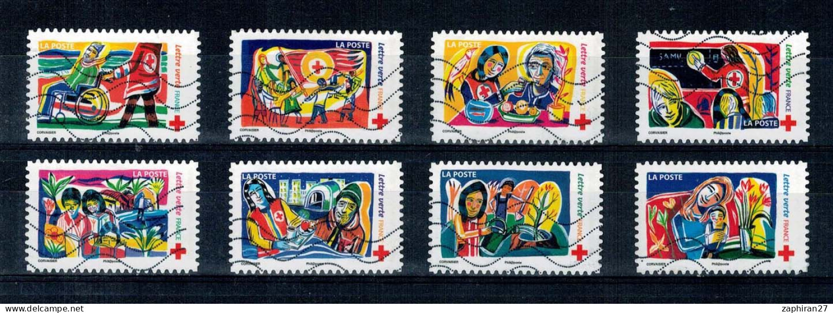 2017 N 1422 A 1429 SERIE CROIX ROUGE DESSIN OBLITEREE COMPLETE - Used Stamps