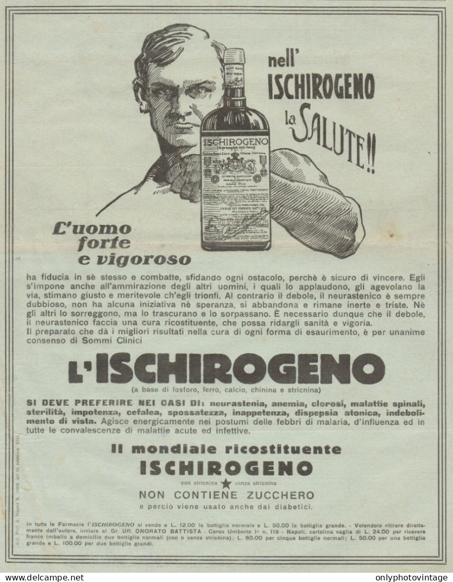 Nell'ISCHIROGENO La Salute - Pubblicità Grande Formato Del 1937 - Old Ad - Advertising