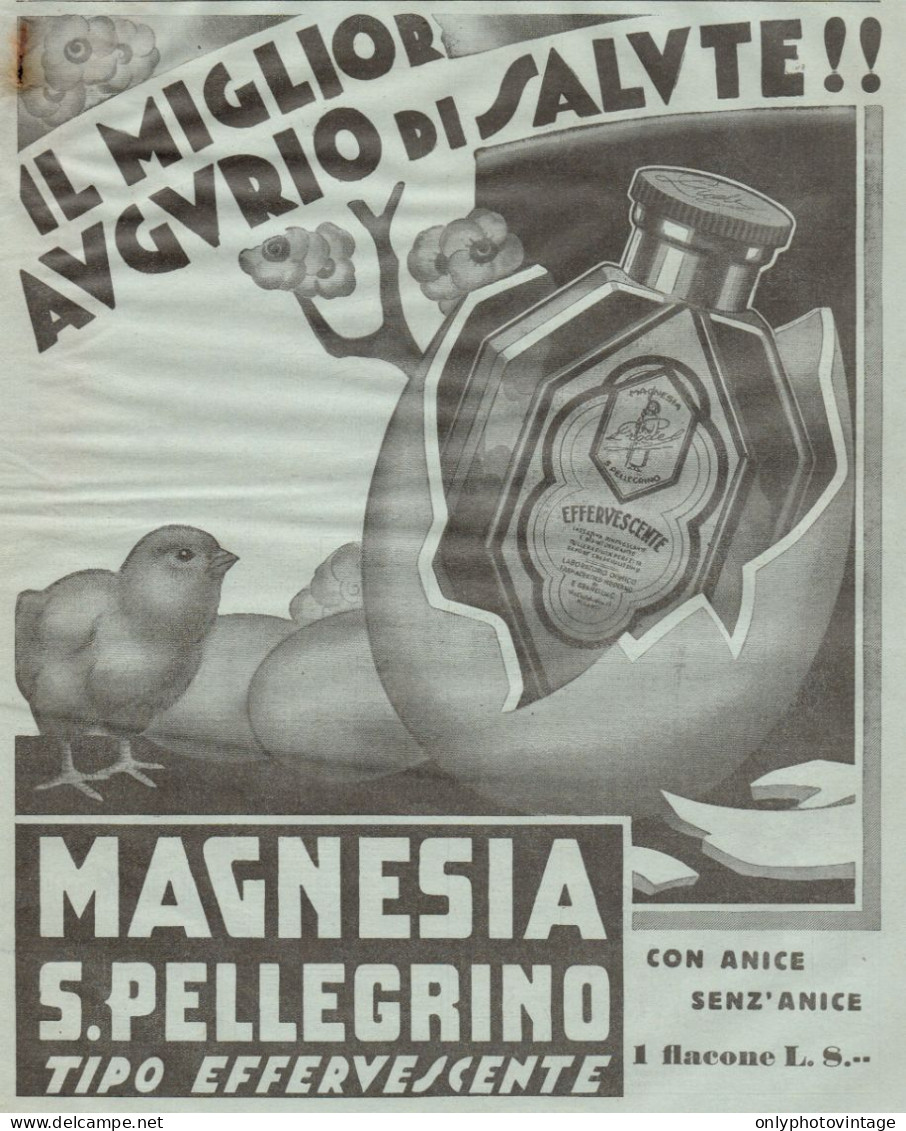 Magnesia San Pellegrino - Il Miglior Augurio... - Pubblicità Del 1932 - Ad - Publicités