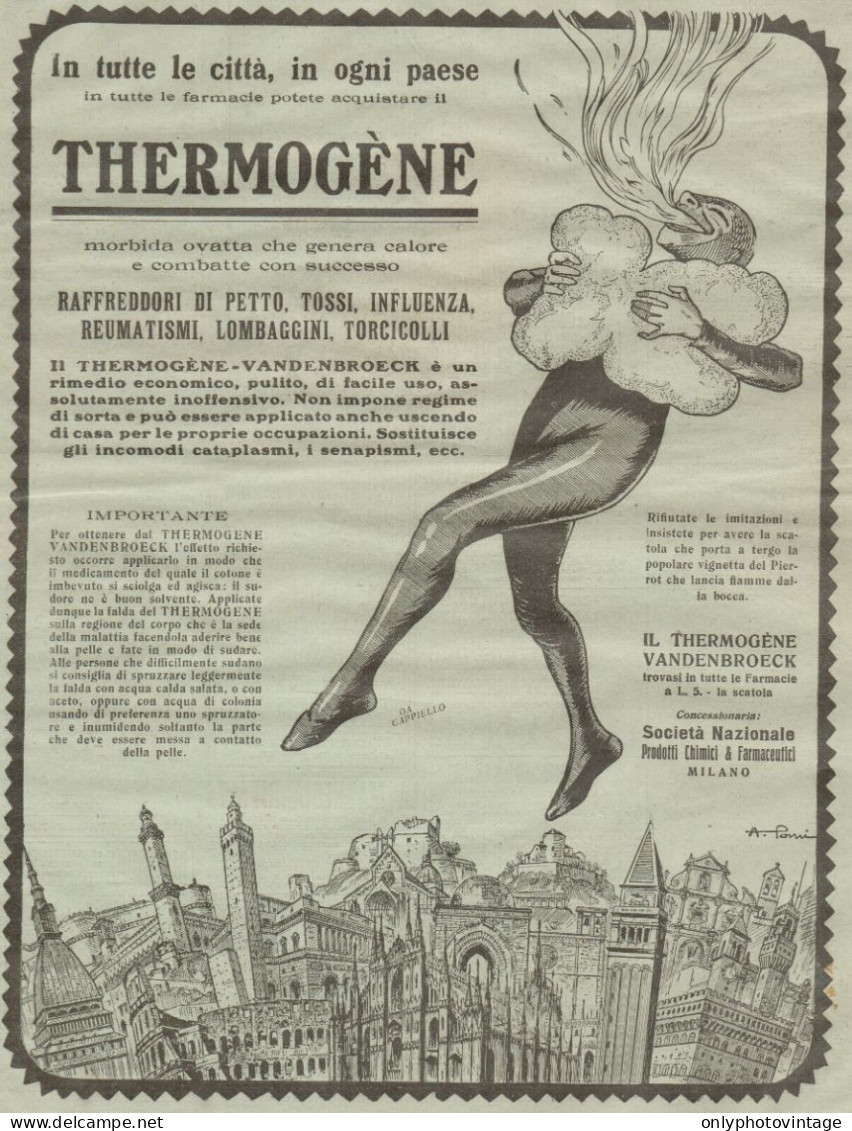 Thermogène Vandenbroeck - Pubblicità Grande Formato Del 1930 - Old Advert - Publicités