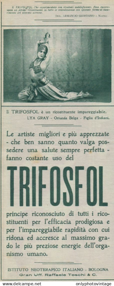 TRIFOSFOL - Ballerina Lya Gray - Pubblicità D'epoca - 1927 Old Advertising - Publicités