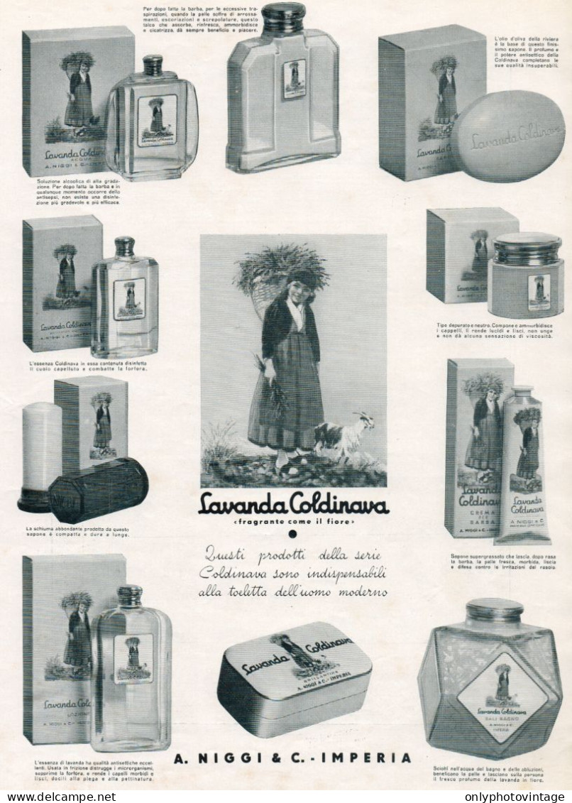 Lavanda Coldinava - Pubblicità Grande Formato - 1940 Old Advertising - Publicités