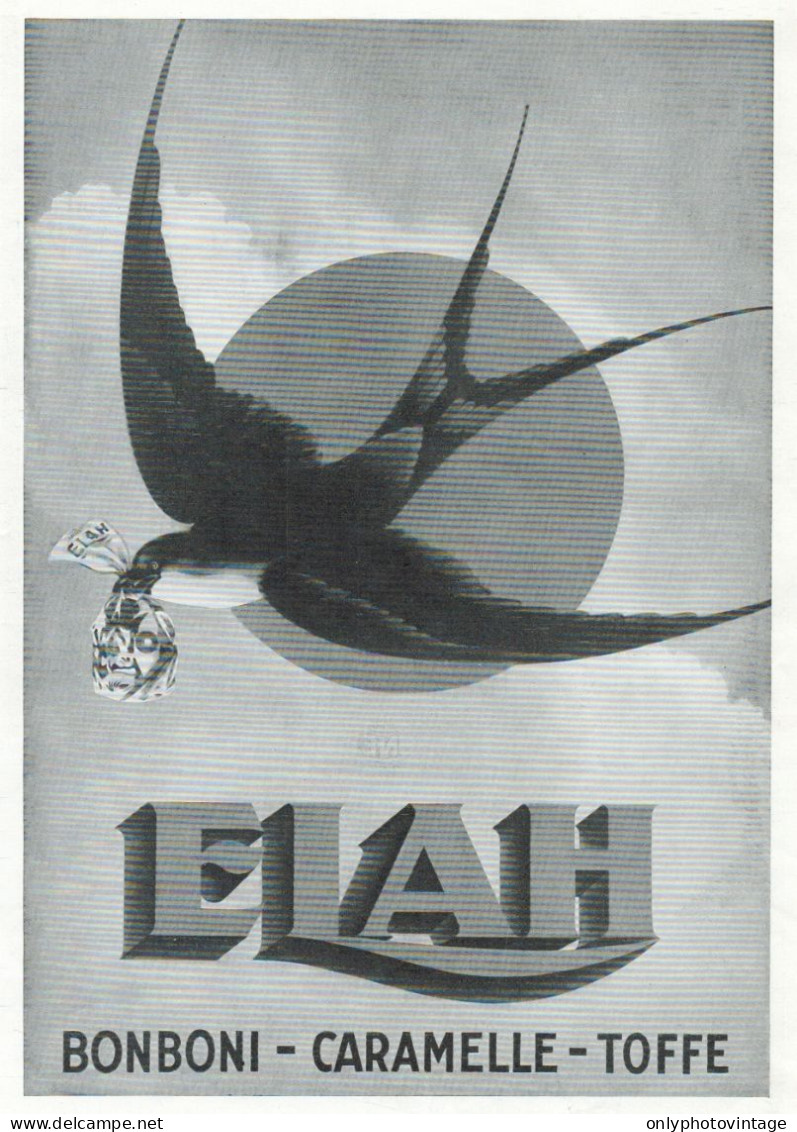 Caramelle ELAH - Illustrazione - Pubblicità Grande Formato - 1936 Old Ad - Publicités