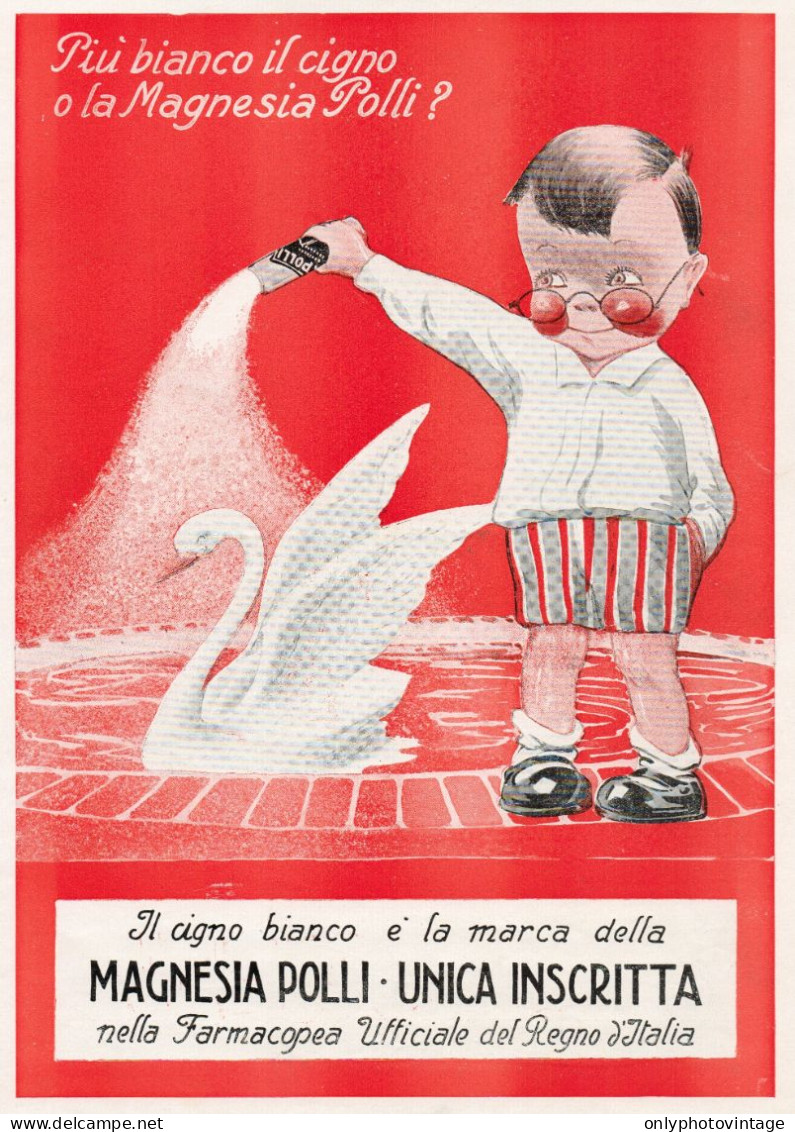 Magnesia POLLI - Illustrazione - Pubblicità Grande Formato - 1924 Old Ad - Publicités