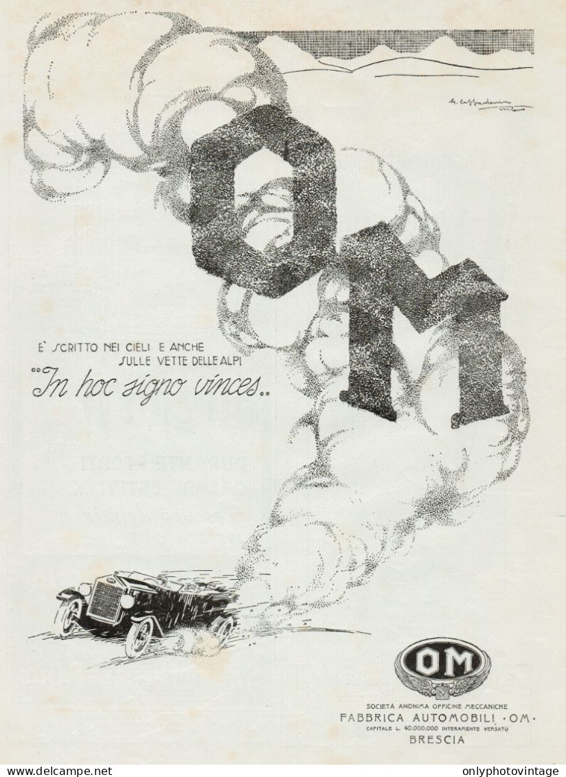 OM In Hoc Sìgno Vinces... - Pubblicità Grande Formato - 1924 Old Advert - Werbung