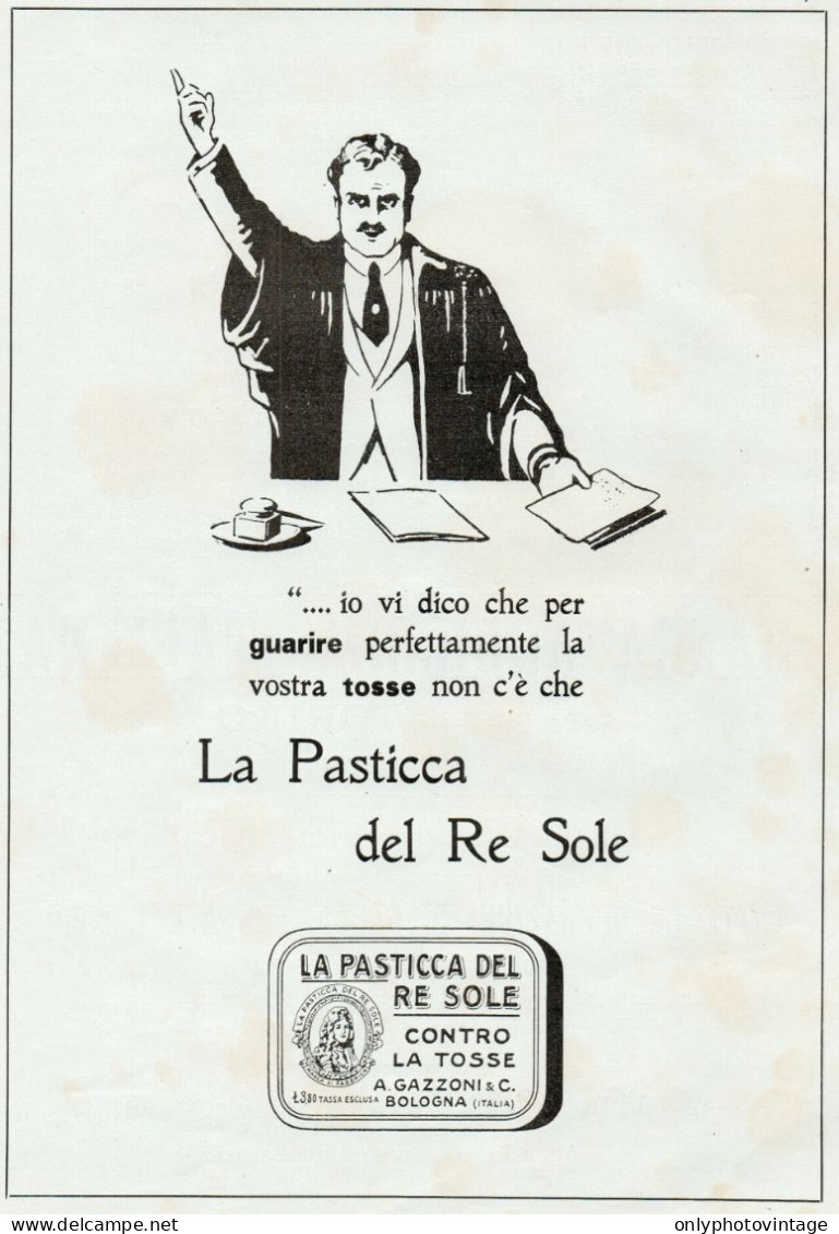 La Pasticca Del Re Sole - Pubblicità Grande Formato - 1924 Old Advertising - Publicités