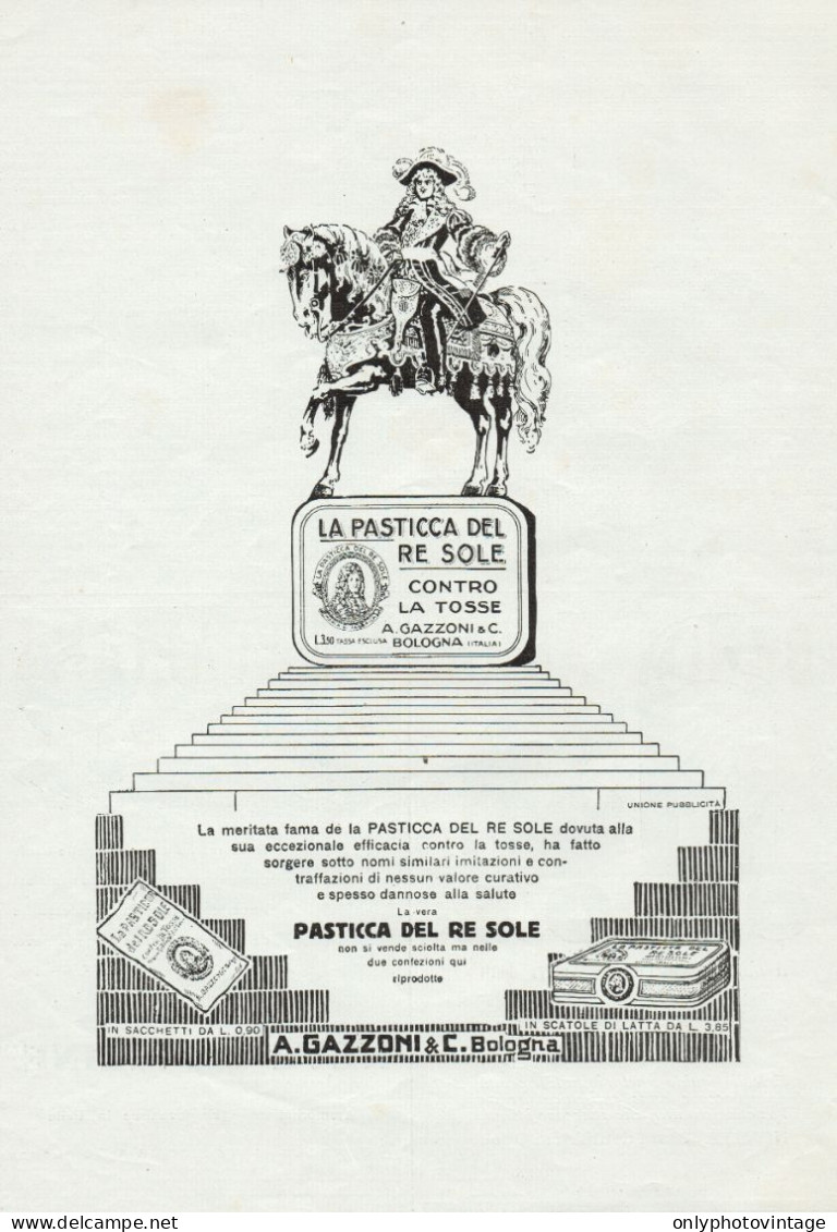 La Pasticca Del Re Sole - Pubblicità Grande Formato - 1924 Old Advertising - Publicidad