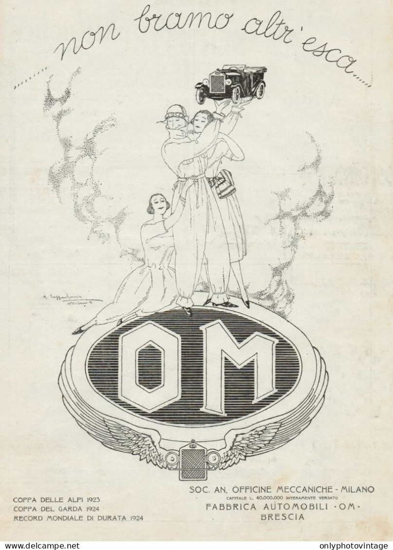 OM...non Bramo Altr'esca... - Pubblicità Grande Formato - 1924 Old Advert - Publicités