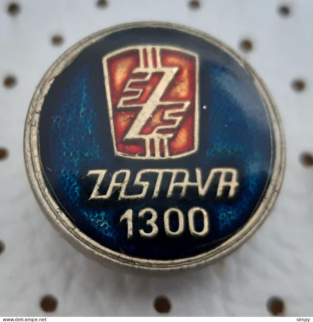 Zastava 1300 Car Logo Similar Fiat 1300  Yugoslavia Vintage Pin - Autres & Non Classés