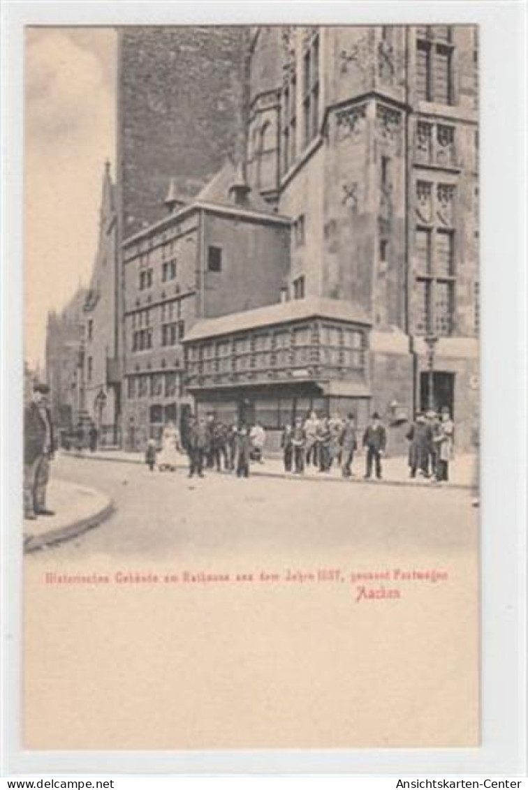 39089906 - Aachen.  Historische Gebaeude Am Rathaus Ungelaufen  Gute Erhaltung. - Aachen