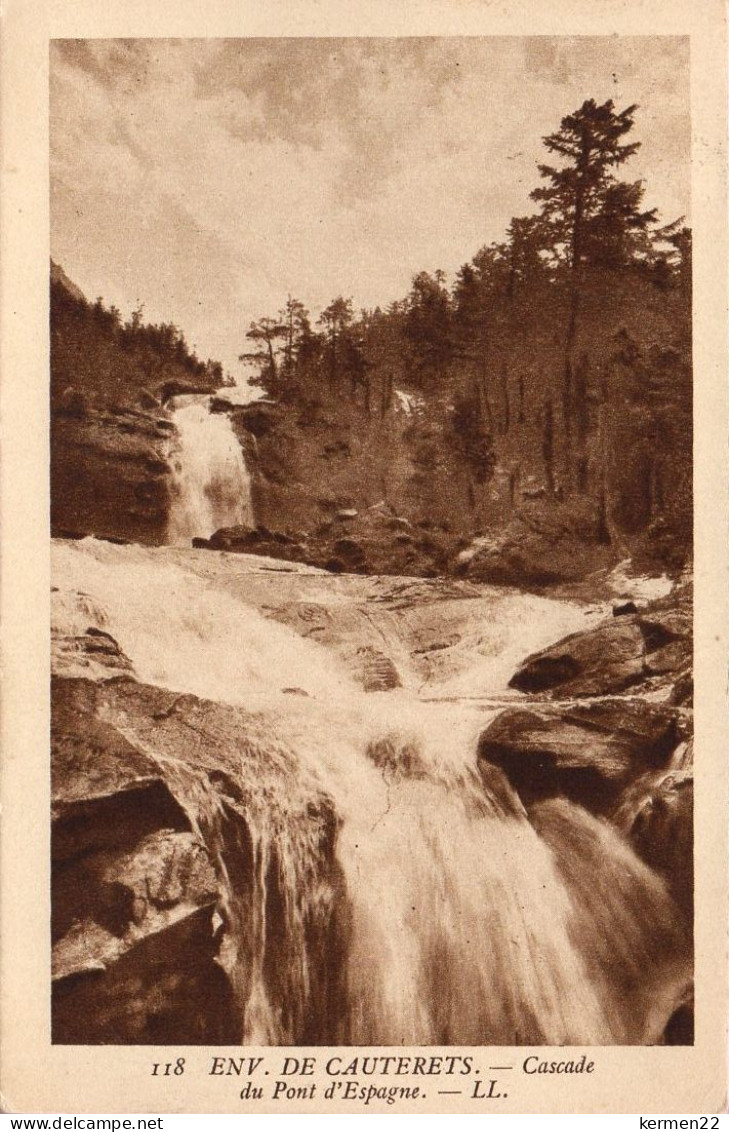 CPA 65 ENV DE CAUTERETS CASCADE DU PONT D'ESPAGNE - Cauterets