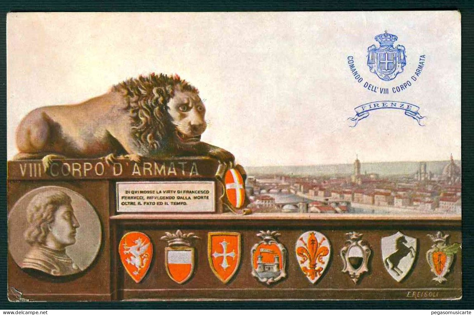 BF124 VIII CORPO D'ARMATA COMANDO - FIRENZE - REGGIMENTALE - Régiments