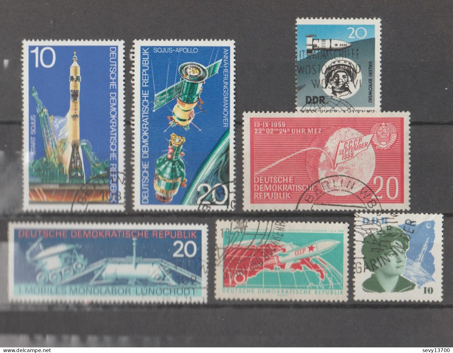 DDR Lot 7 Timbres L'espace - Mi 2083 - 2084 - 971 - 721 Y - 1659 - 822 - 993 - Otros & Sin Clasificación