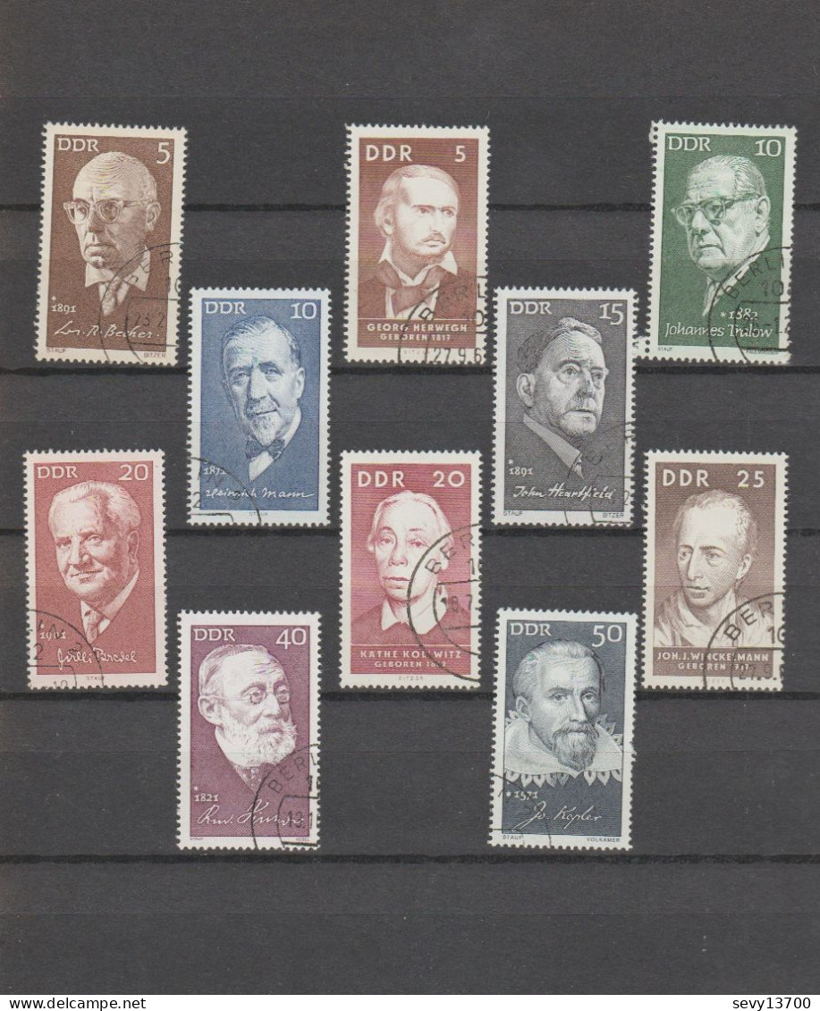 DDR Lot 38 Timbres Personnages Mi 1293 1295 1296 1644 1645 1646 1647 1949 1707 1731 358 1535 632 565 1534 1821 - Used Stamps