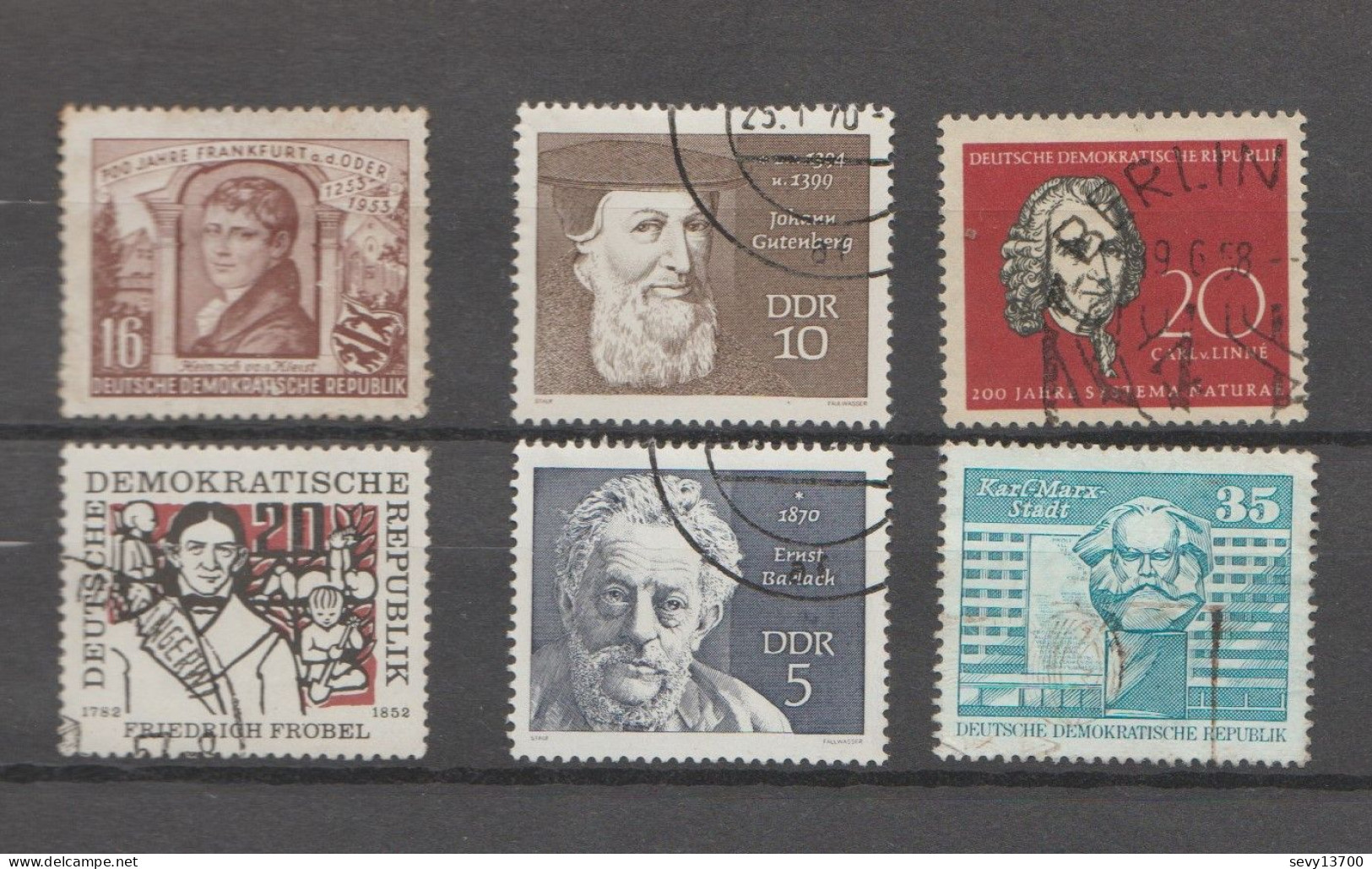 DDR Lot 38 Timbres Personnages Mi 1293 1295 1296 1644 1645 1646 1647 1949 1707 1731 358 1535 632 565 1534 1821 - Used Stamps