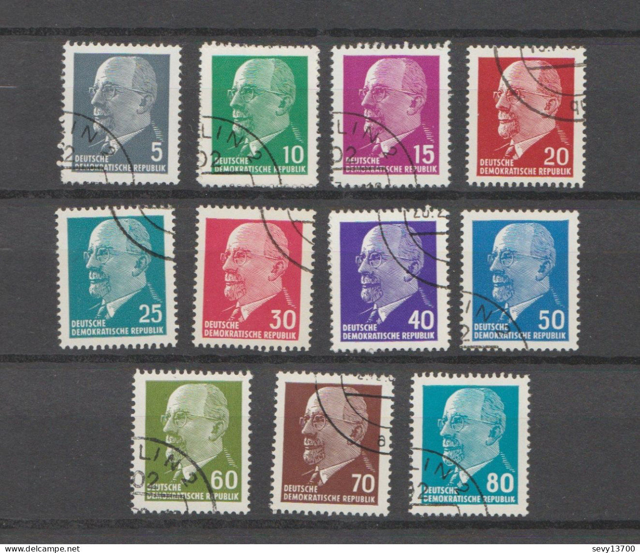 DDR Lot 11 Timbres Walter Ulbricht - Andere & Zonder Classificatie