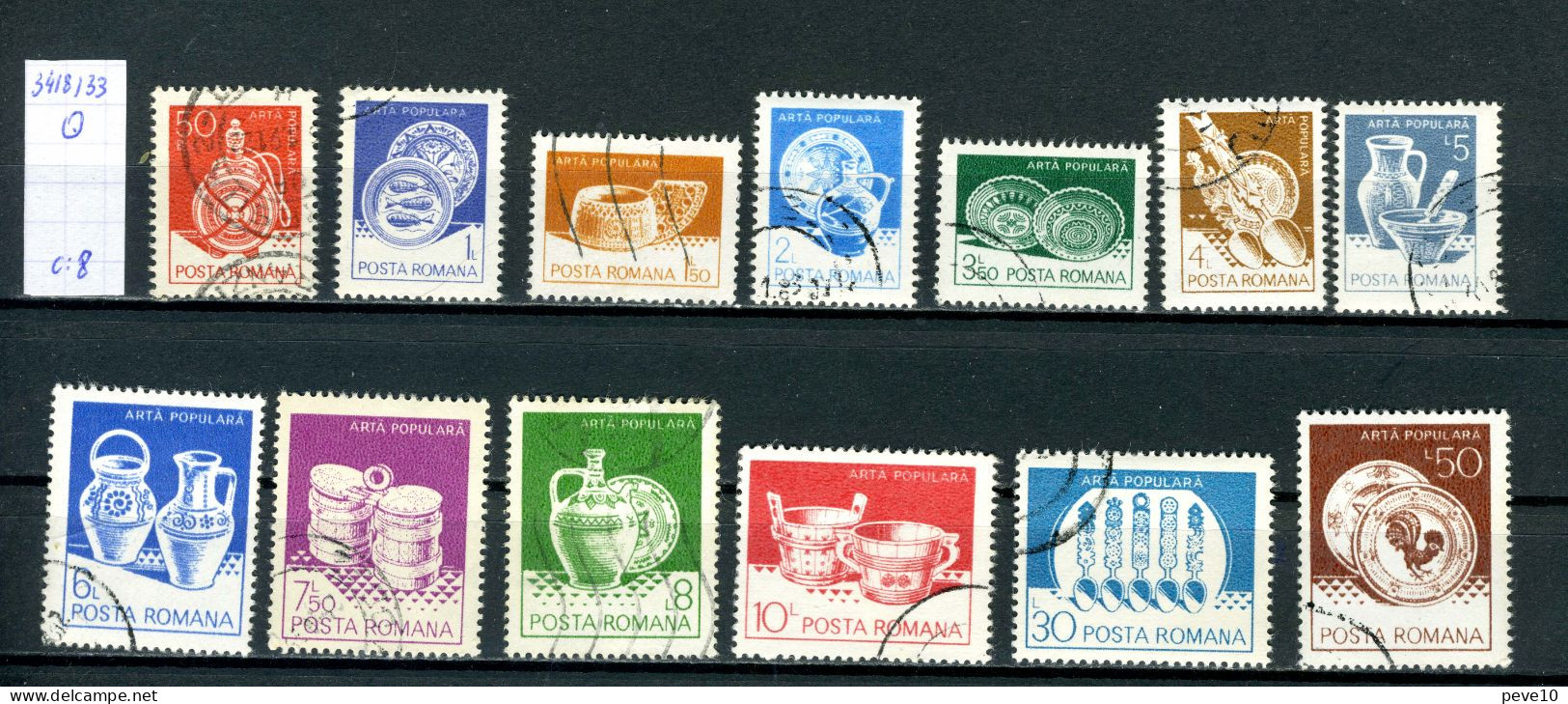 Roumanie N°3418/33  O    Artisanat - Used Stamps