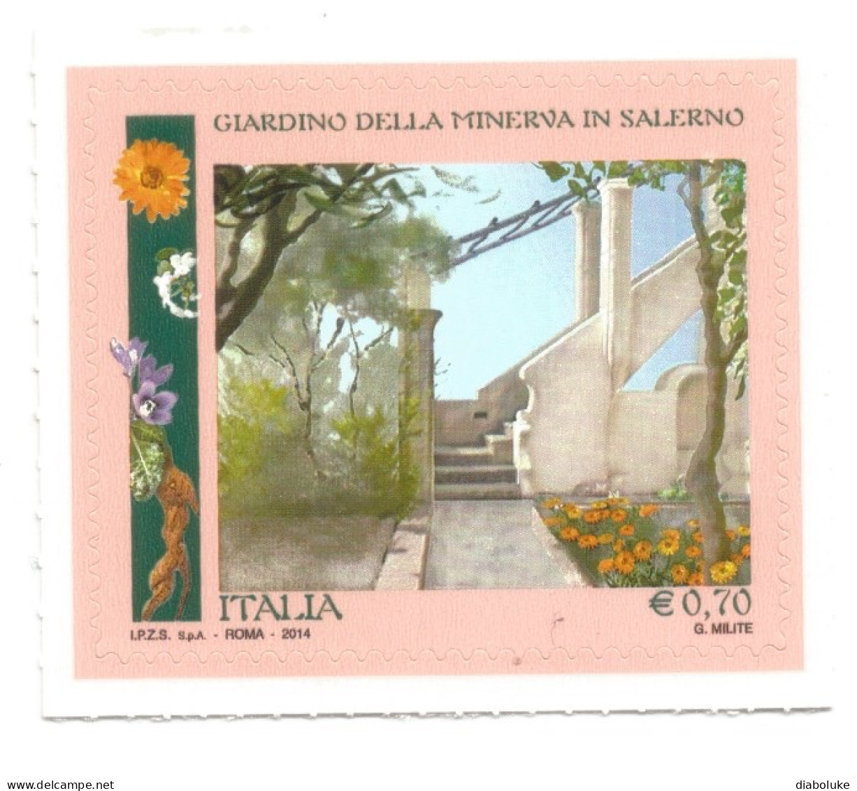 (REPUBBLICA ITALIANA) 2014, GIARDINO DELLA MINERVA IN SALERNO - Francobollo Nuovo MNH** - 2011-20: Neufs