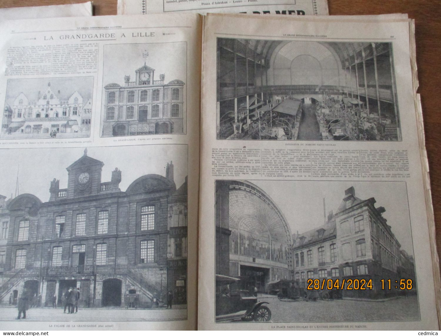 LE GRAND HEBDOMADAIRE ILLUSTRE DU NORD 6 AVRIL 1924 LA MI-CARÊME A LILLE,LA GRAND'GARDE A LILLE,SPORTS,M.MILLERAND - Picardie - Nord-Pas-de-Calais