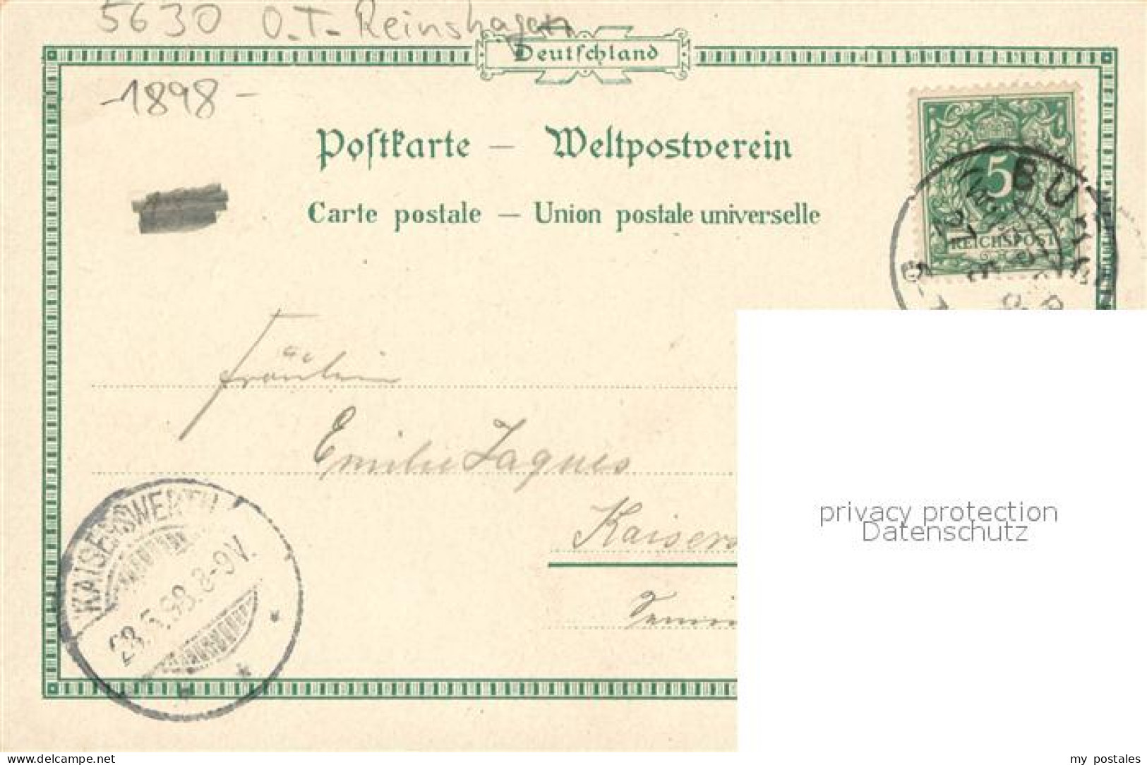 73705569 Reinshagen Remscheid Schloss Rueppelstein Kaiser-Wilhelm-Bruecke  Reins - Remscheid