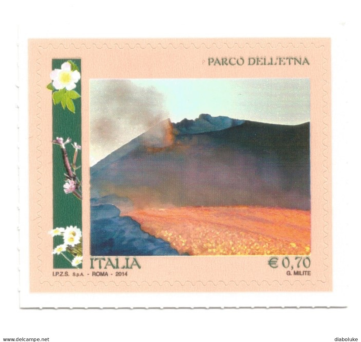 (REPUBBLICA ITALIANA) 2014, PARCO DELL'ETNA - Francobollo Nuovo MNH** - 2011-20: Mint/hinged
